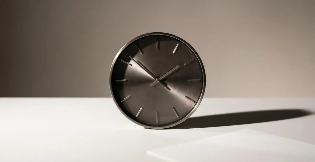 Composition symbolique évoquant le passage du temps et l'urgence de la déclaration d'un sinistre