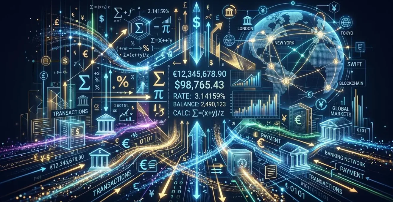 Representation abstraite de calculs financiers precis et de transactions bancaires