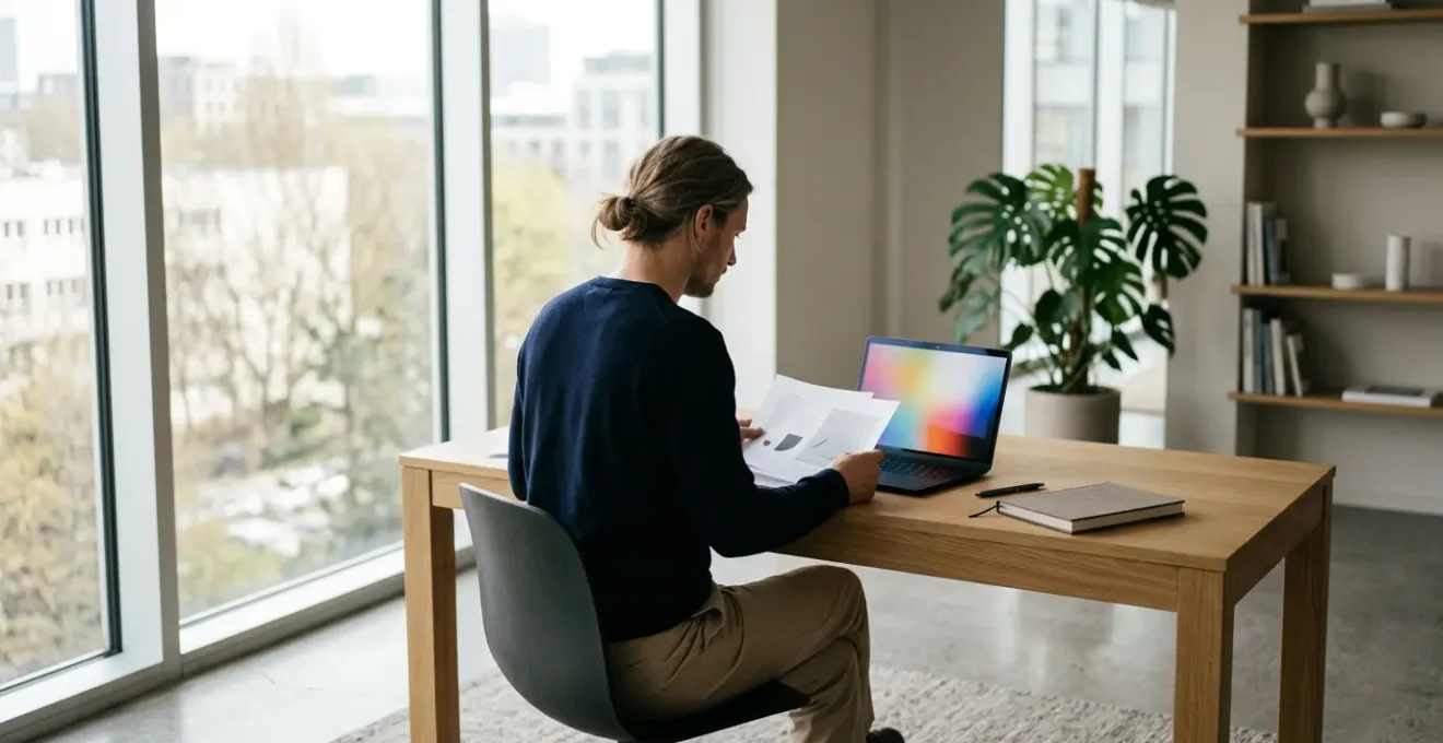 Personne analysant des offres d'assurance automobile sur une interface numérique avec des données de comparaison